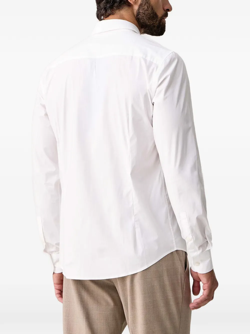 Trussardi embroidered-logo shirt Wit