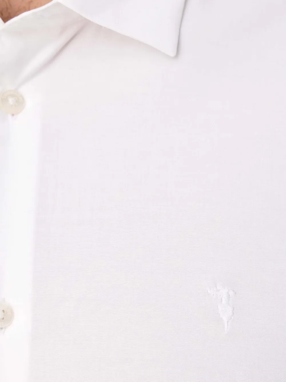 Trussardi embroidered-logo shirt Wit
