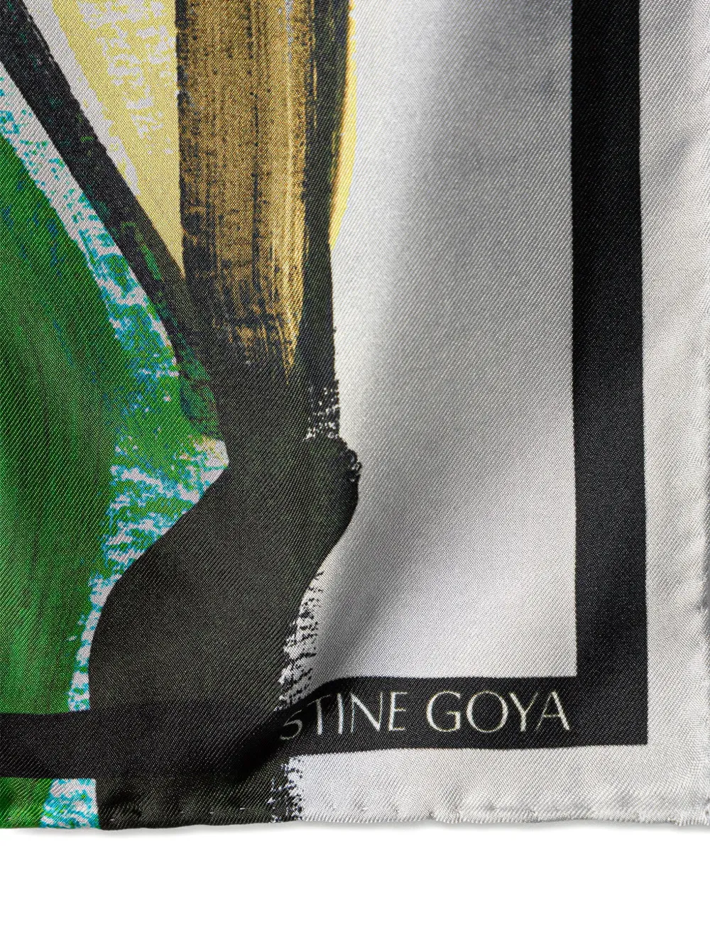Stine Goya Sjaal met portret-print Wit