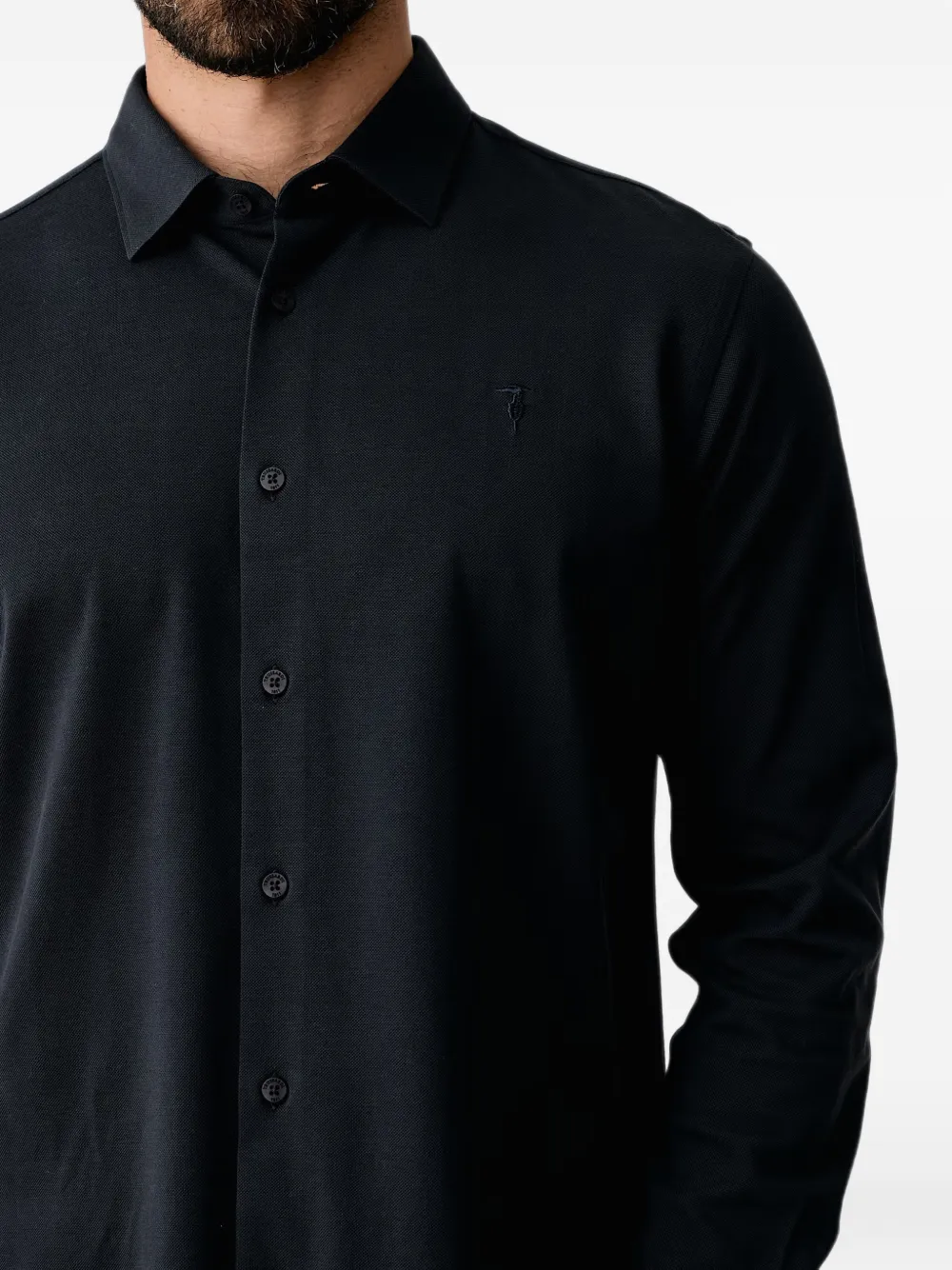 Trussardi T-shirt met geborduurd logo Blauw