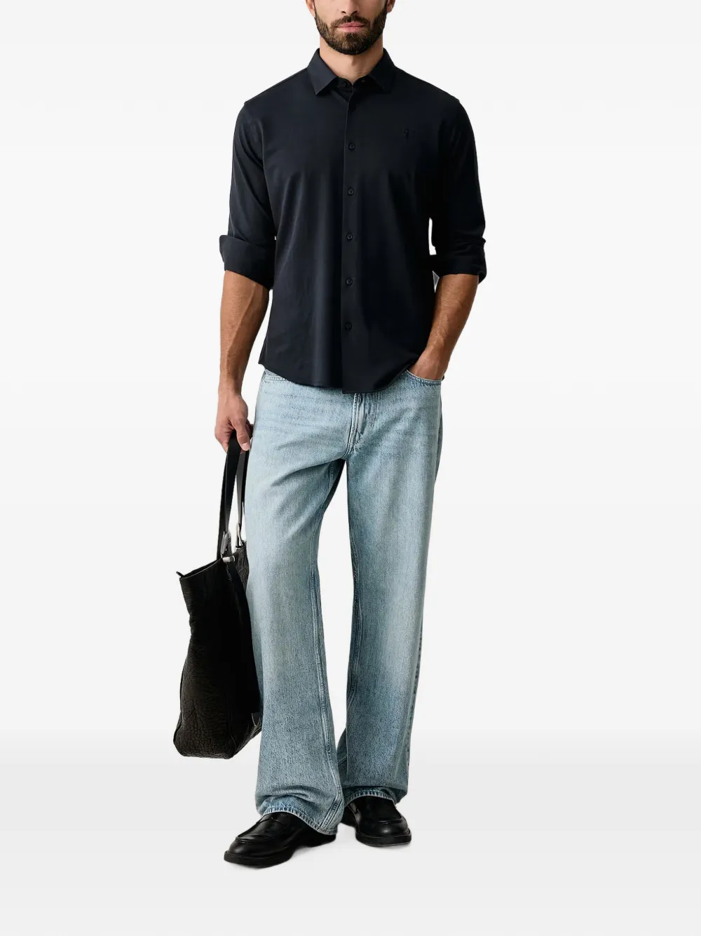 Trussardi T-shirt met geborduurd logo Blauw
