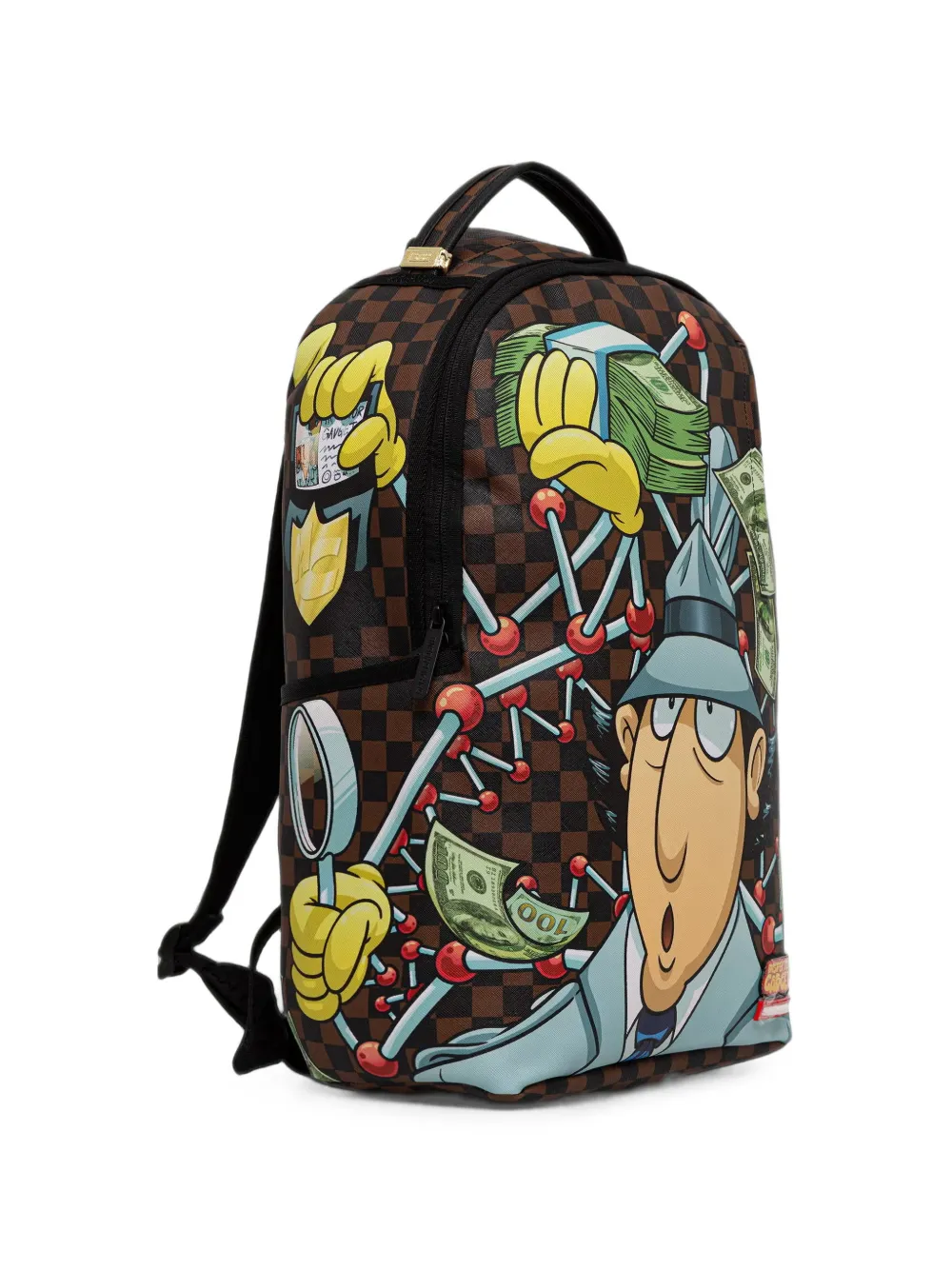 Sprayground Inspector Gadget geruite rugzak Bruin
