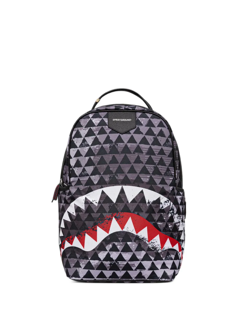 Sprayground geometric-print shark-mouth backpack - Grigio