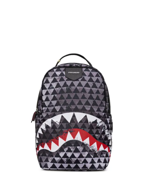 Sprayground geometric-print shark-mouth backpack