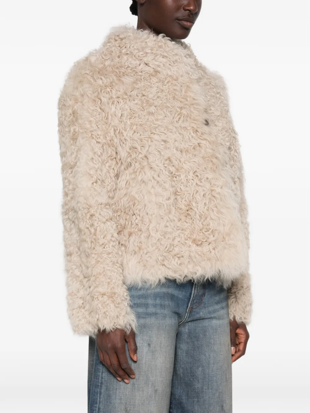 Suprema Omkeerbare lammy coat Beige