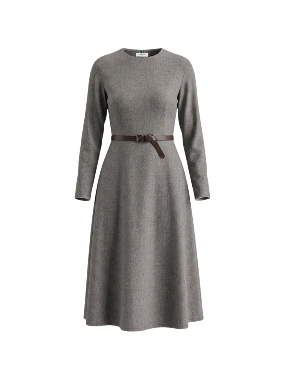 Gran Sasso robe mi-longue ceinturée à manches longues - Gris Gran Sasso robe mi-longue ceinturée à manches longues - Gris