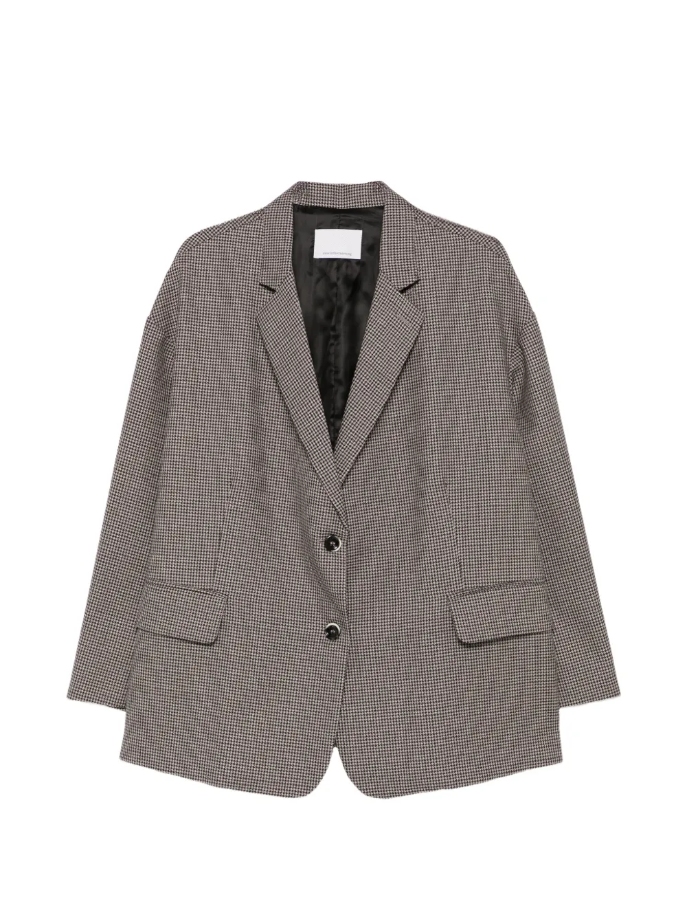 Nine In The Morning houndstooth-pattern oversized jacket - Grigio