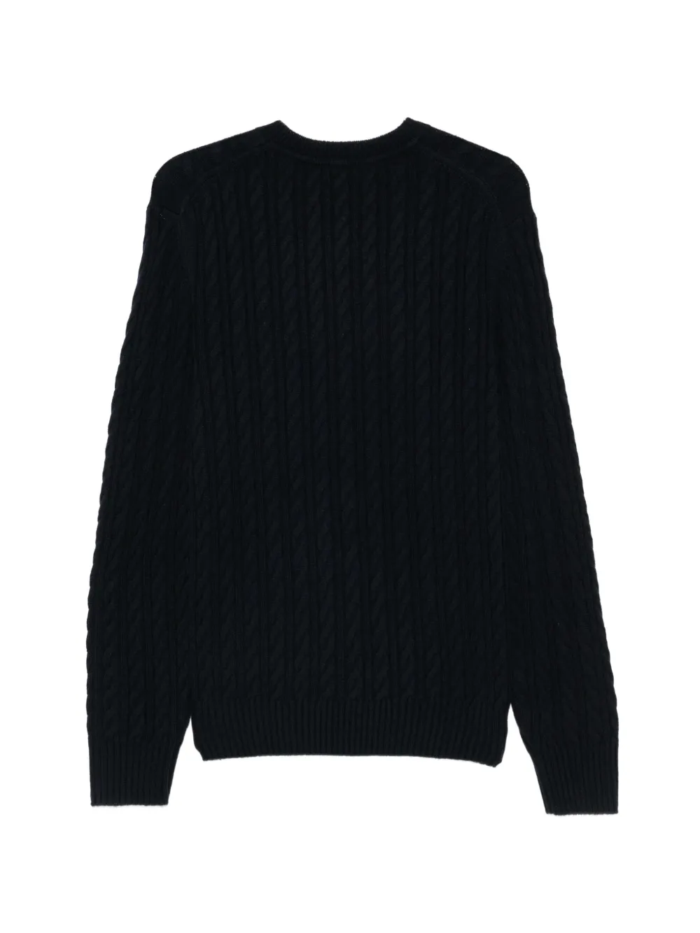 BOSS Kabelgebreide trui Blauw