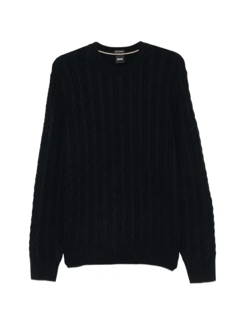 BOSS cable-knit sweater