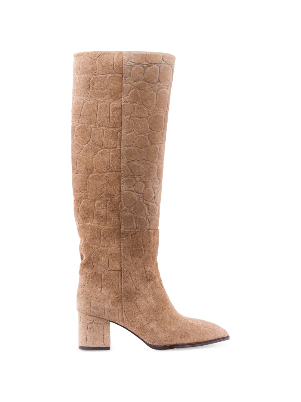 TORAL SHOES Country crocodile-effect suede boots