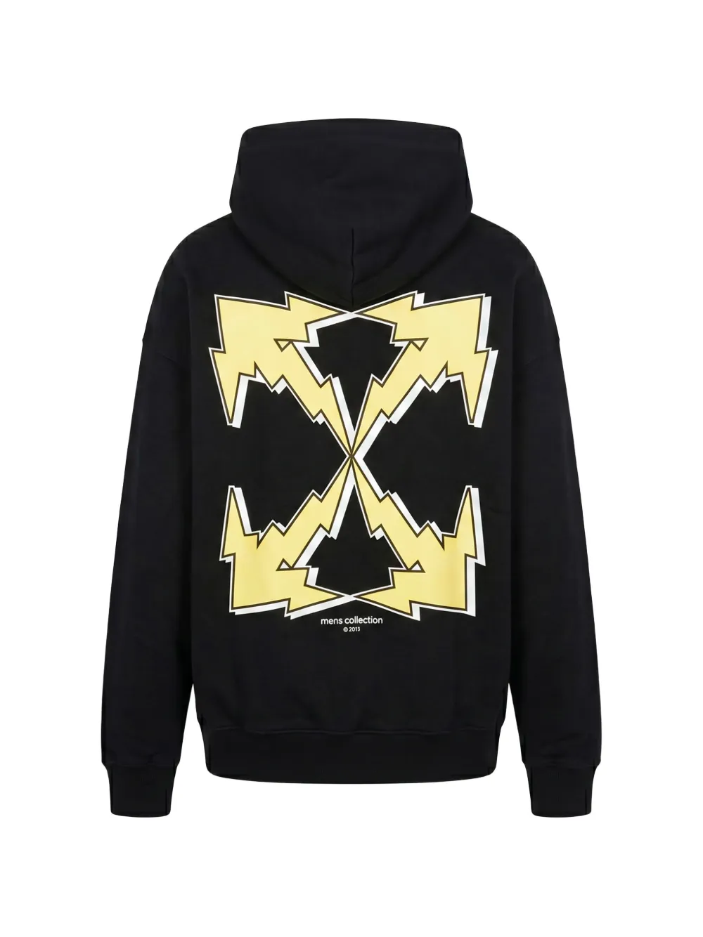 Off-White Arrows-print logo-embroidered hoodie Zwart
