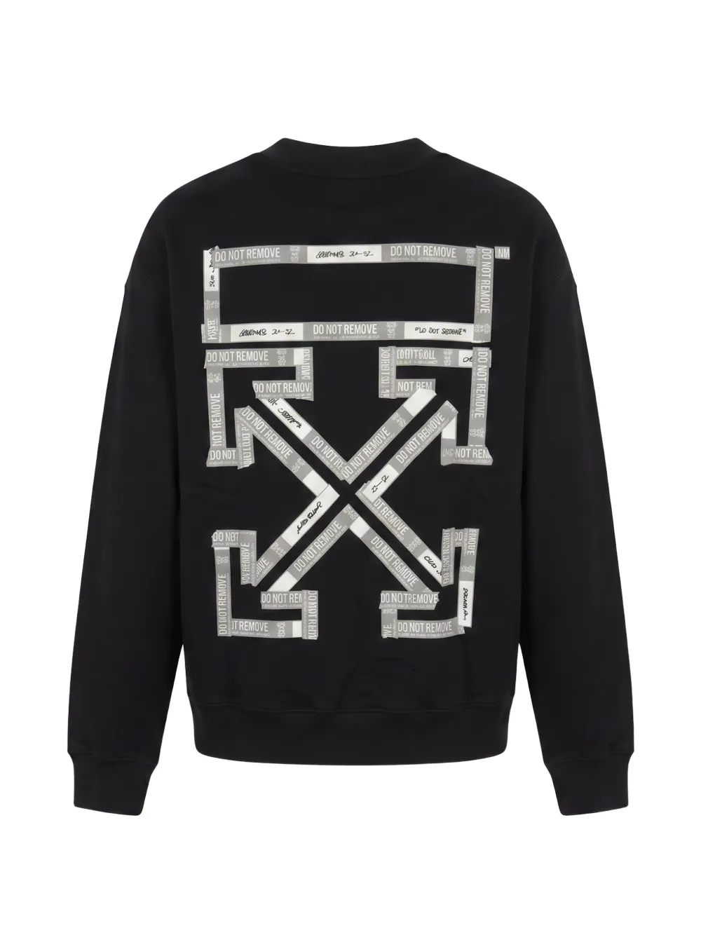 Off-White Arrows-print embroidered sweatshirt Zwart