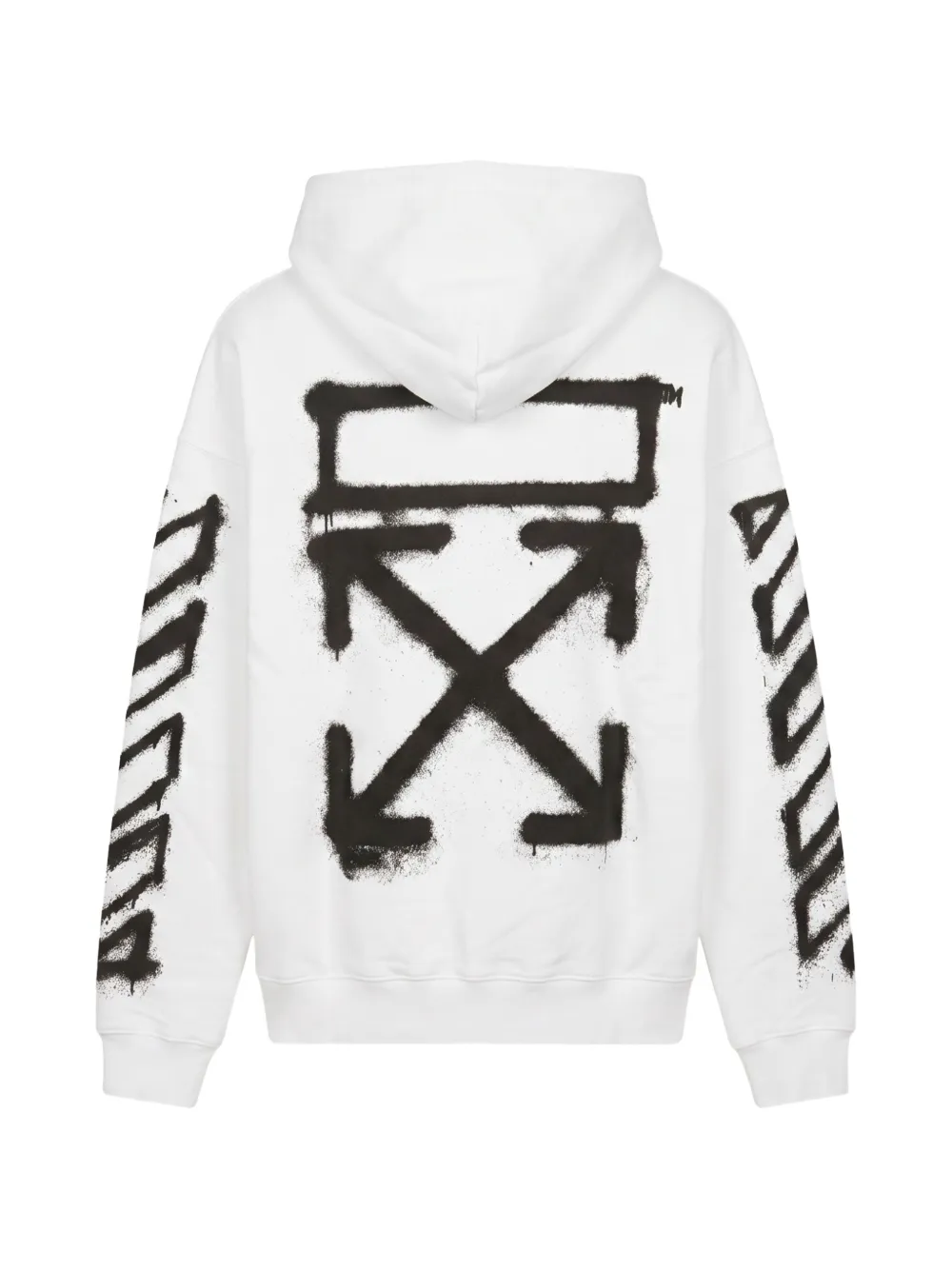 Off-White spray-effect Arrows hoodie Wit