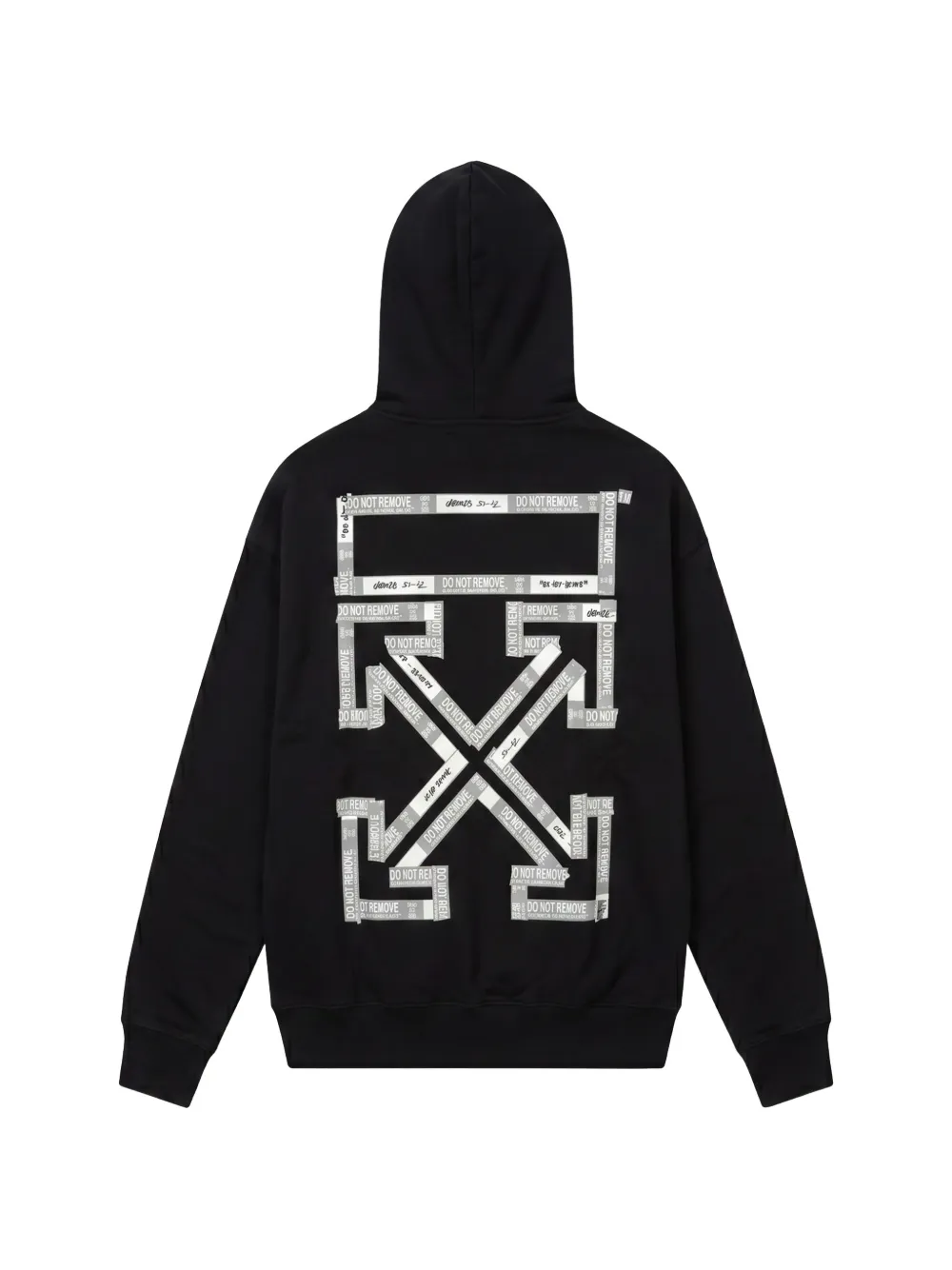 Off-White Arrows-print drawstring hoodie Zwart