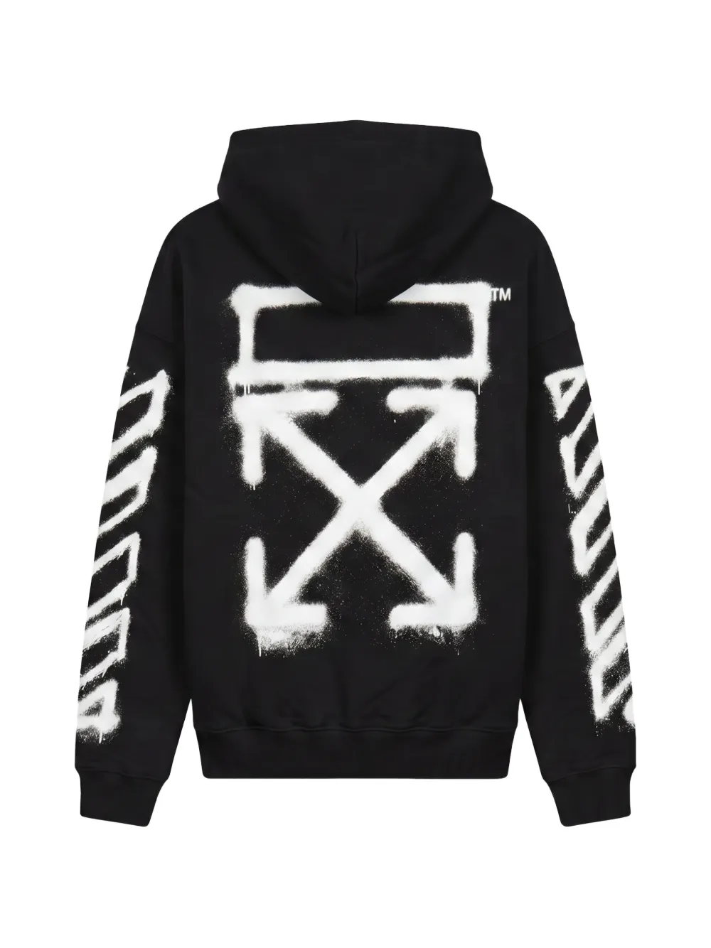 Off-White Arrows spray-effect hoodie Zwart