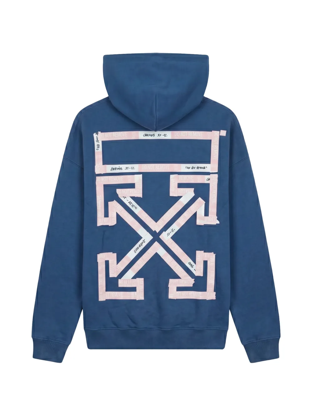 Off-White Arrows-print drawstring hoodie Blauw