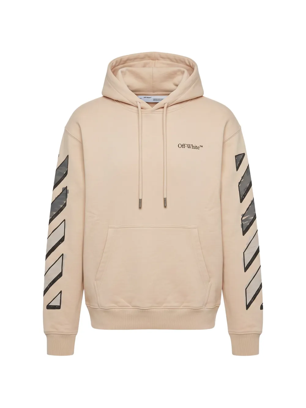 Off-White Arrows Diagonals-print hoodie - Neutrals