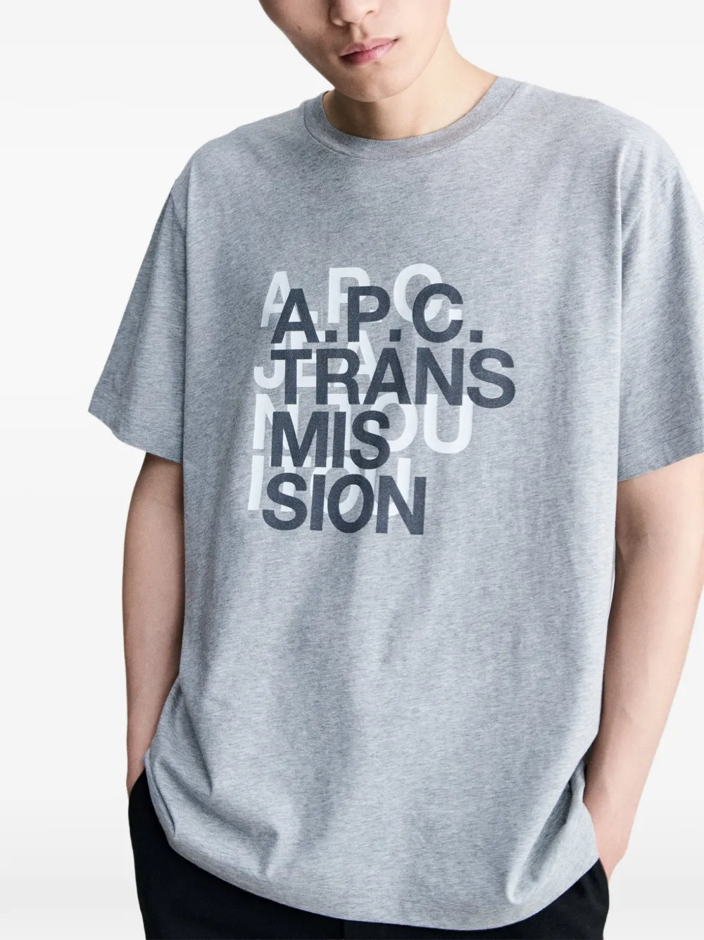 A.P.C. Transmission grafische print T-shirt Grijs
