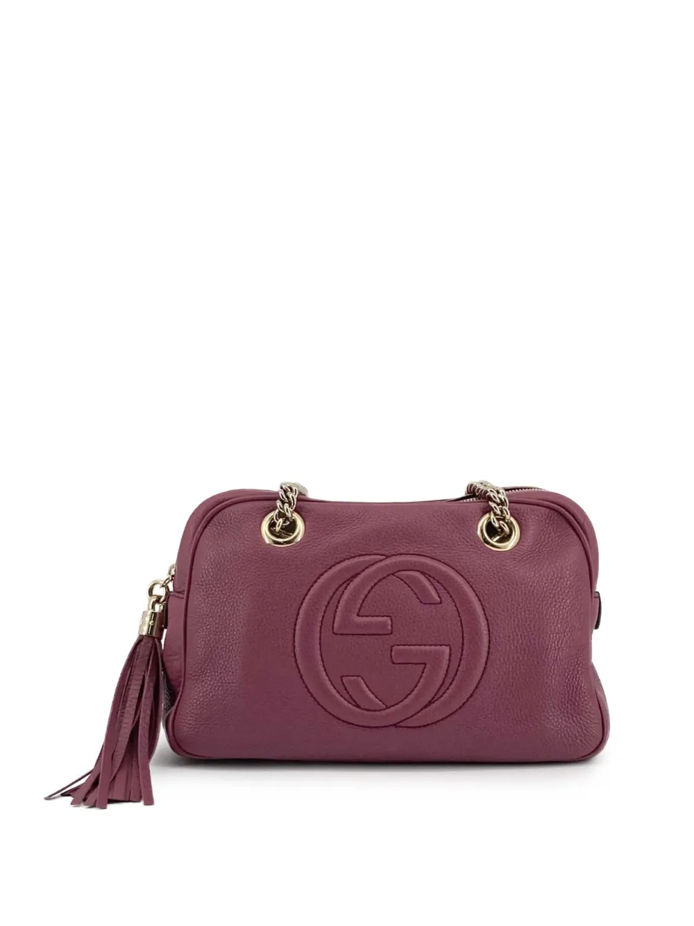 Gucci Pre-Owned 2000-2015 Calfskin Soho Chain Zip shoulder bag - Purple