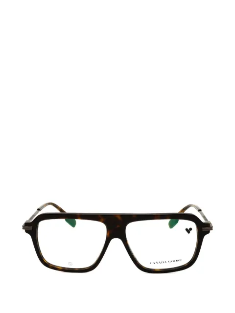 Canada Goose tortoiseshell-effect rectangle-frame glasses