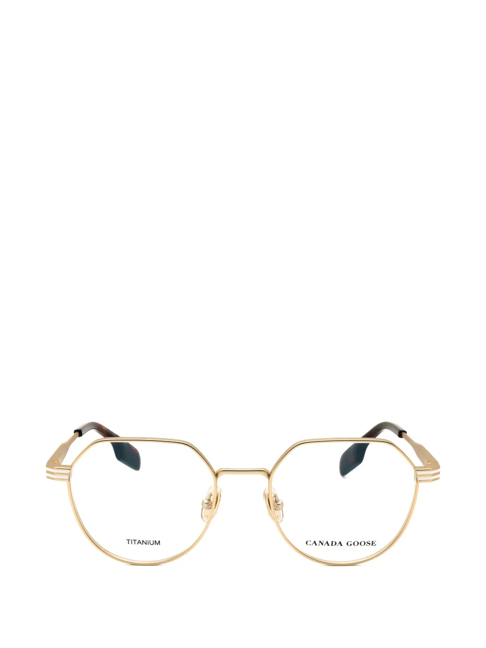 Canada Goose Geometric-frame Titanium Glasses In Gold