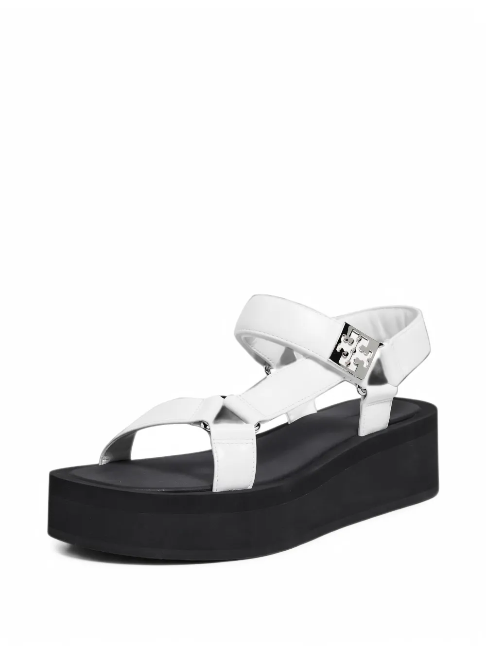 Tory Burch Mellow logo-buckle sandals - Weiß