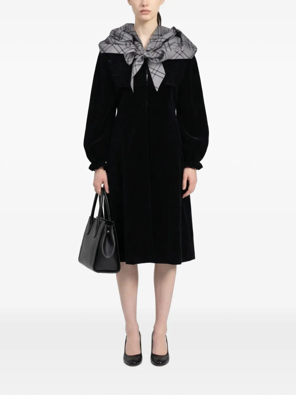 Maison Margiela puff-sleeve cotton coat - Nero