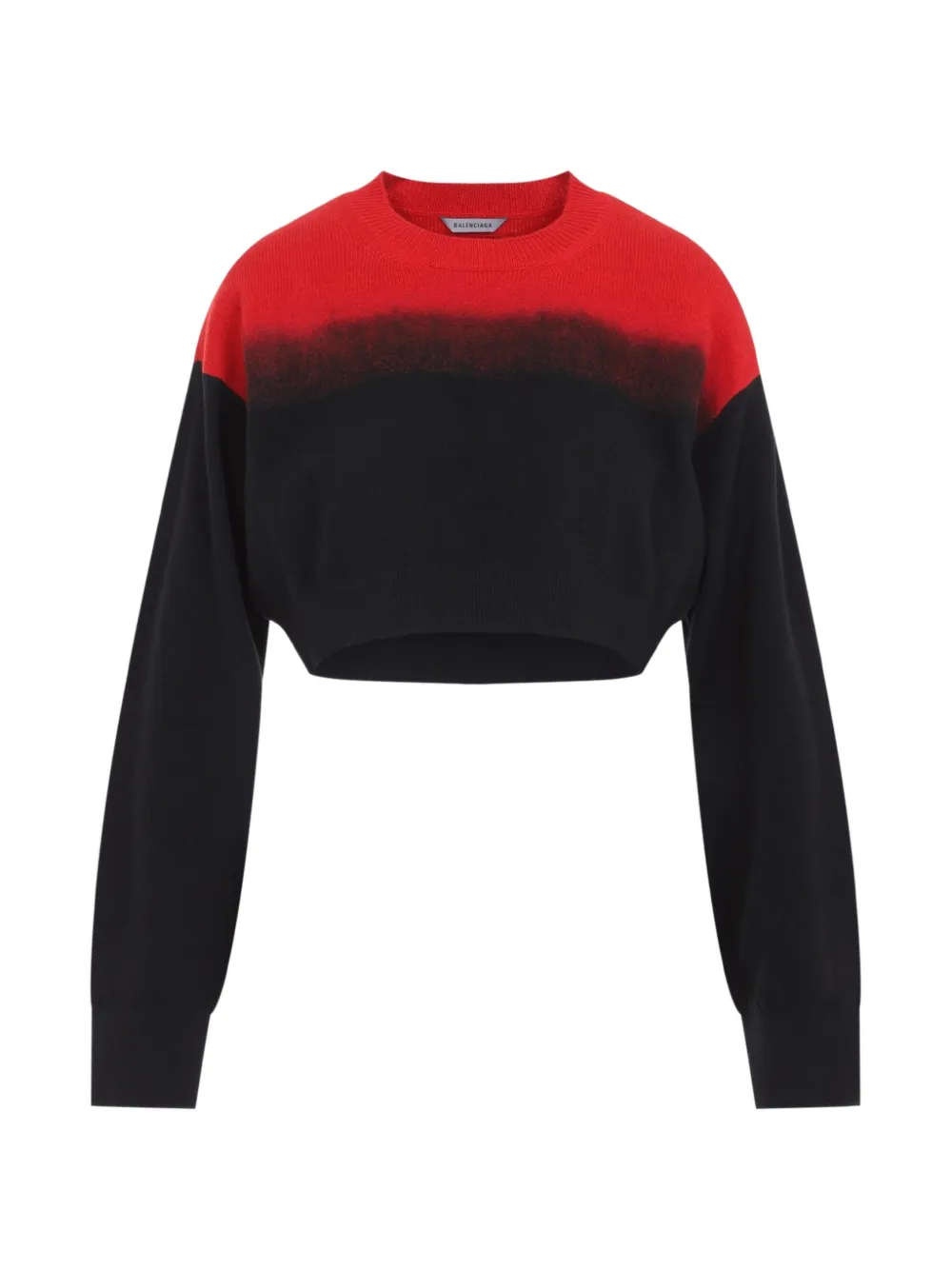 Balenciaga degradé cropped sweater