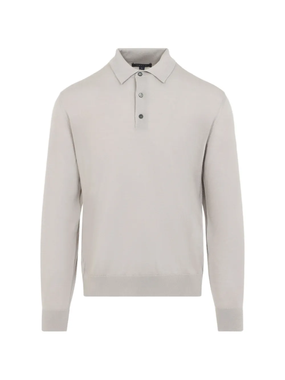 Sease Long-sleeve Polo Shirt In Gray