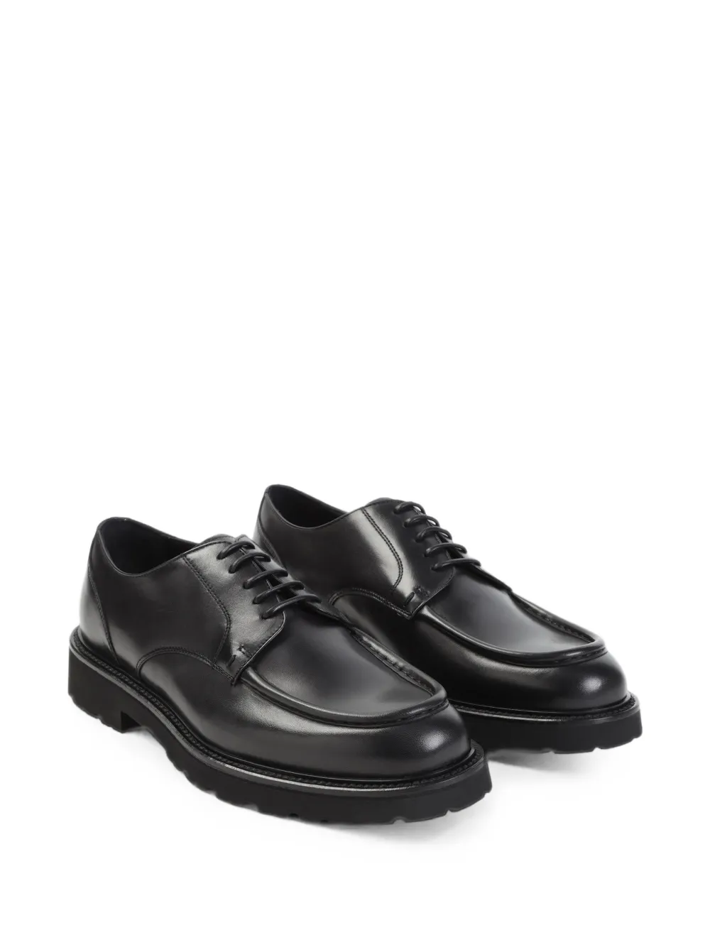 Canali apron-toe chunky-sole derby shoes Zwart