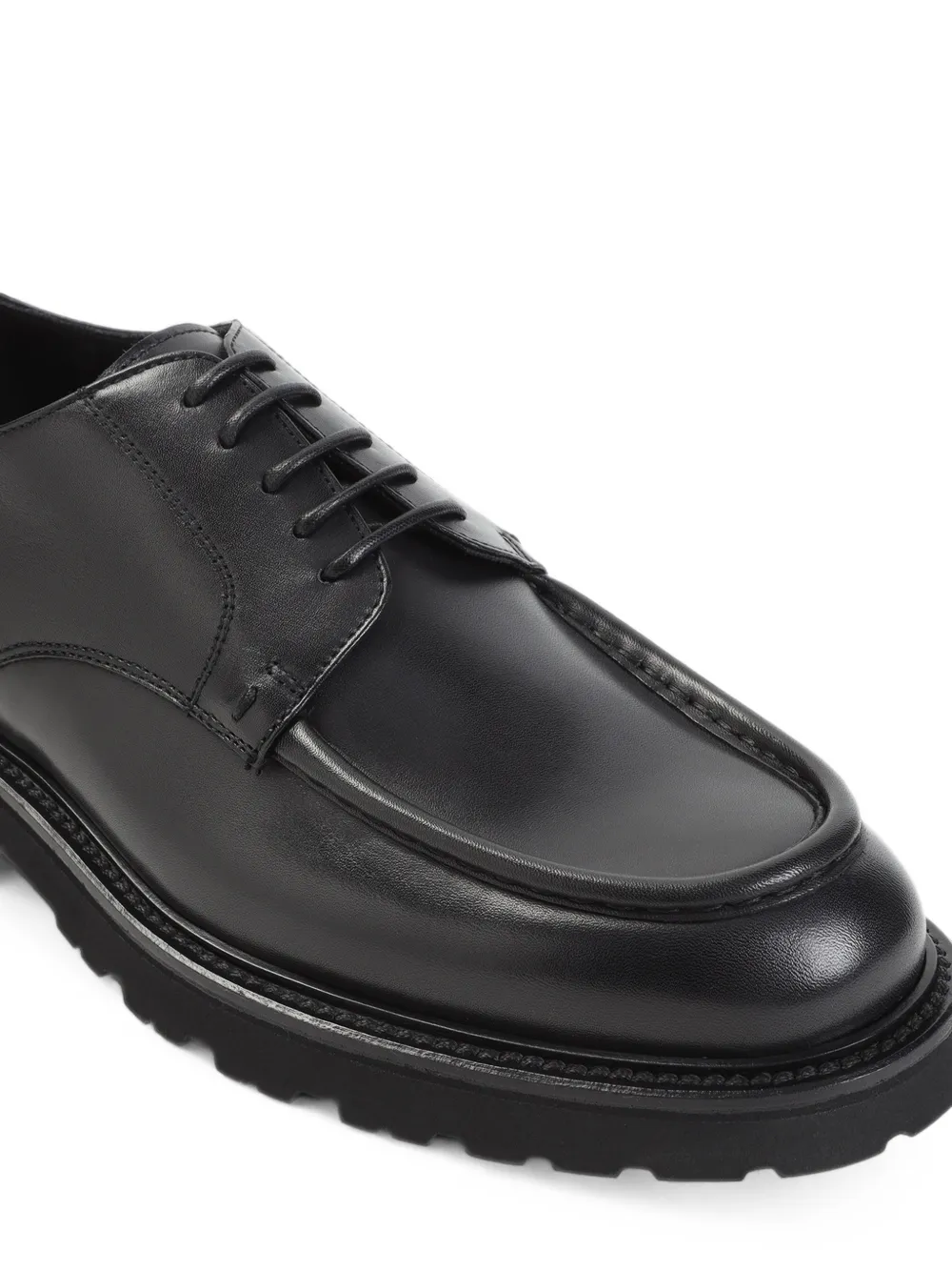 Canali apron-toe chunky-sole derby shoes Zwart