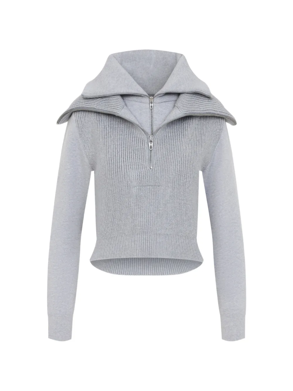 Balenciaga layered-collar ribbed-knit sweater