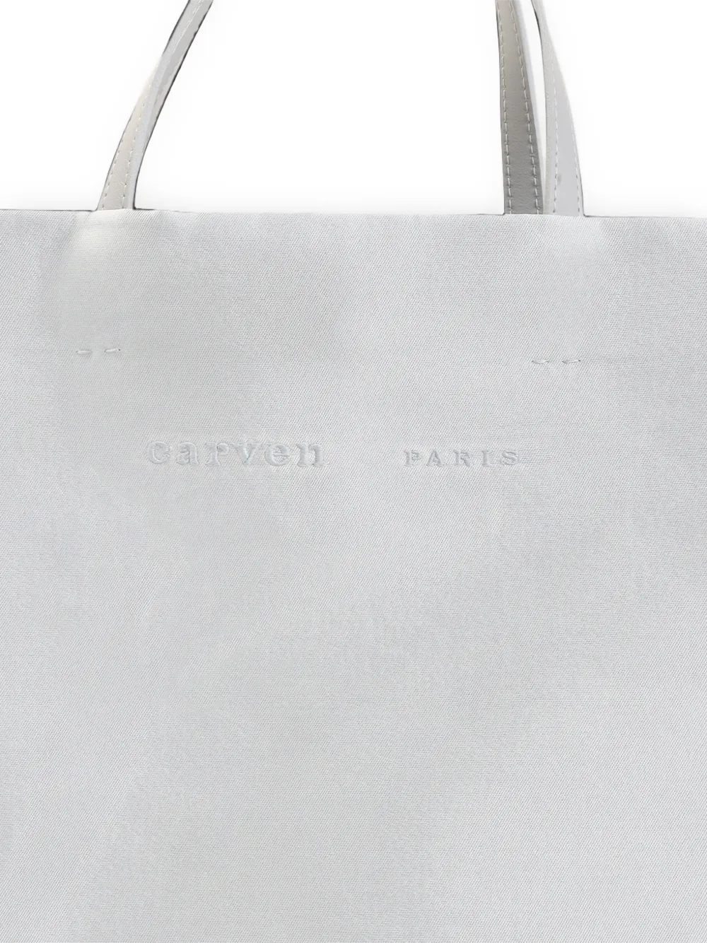 Carven Jeanne Logo-embroidered Tote Bag in White, view 3