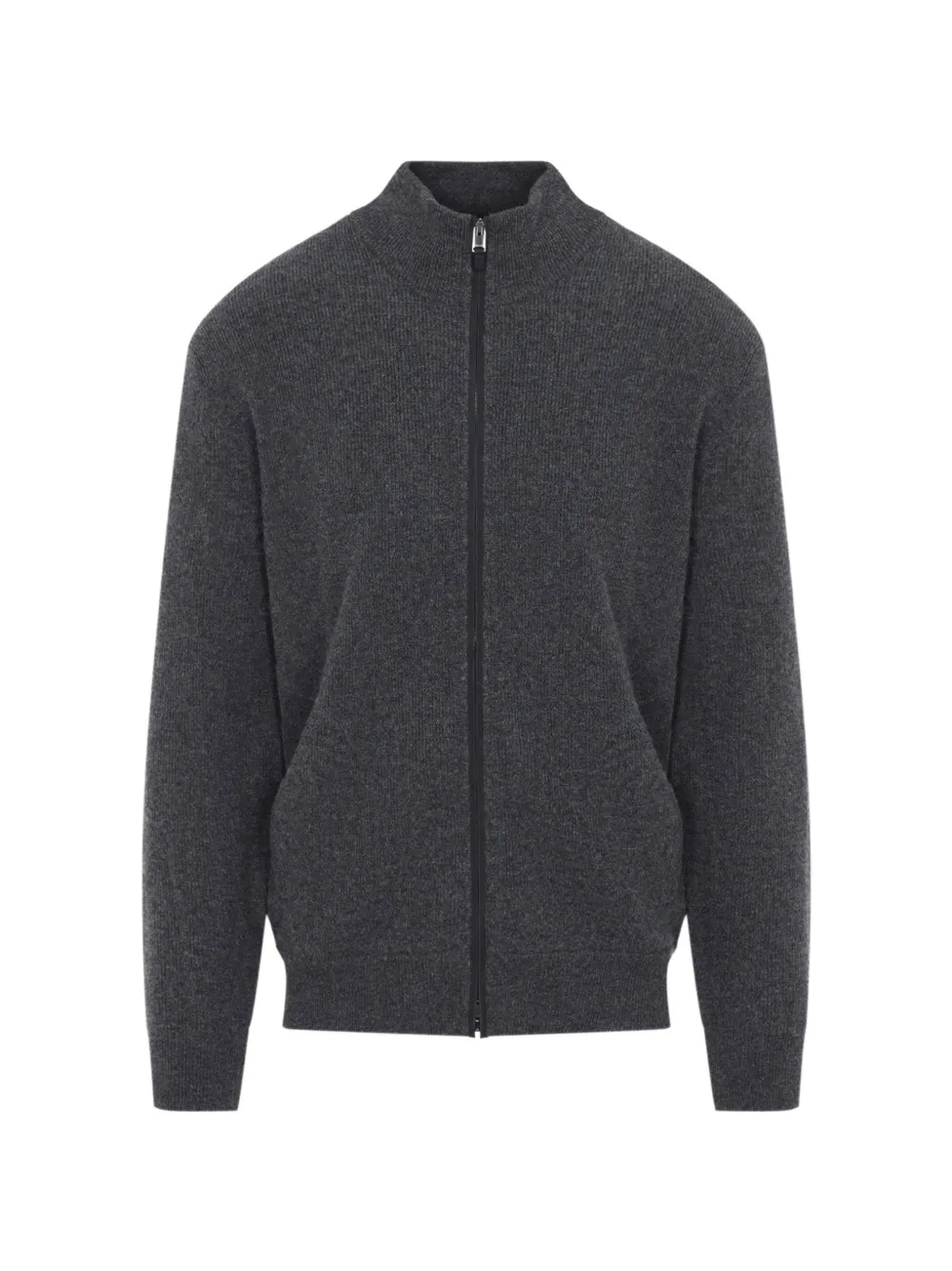 Canali ribbed-knit zip-up cardigan - Grigio
