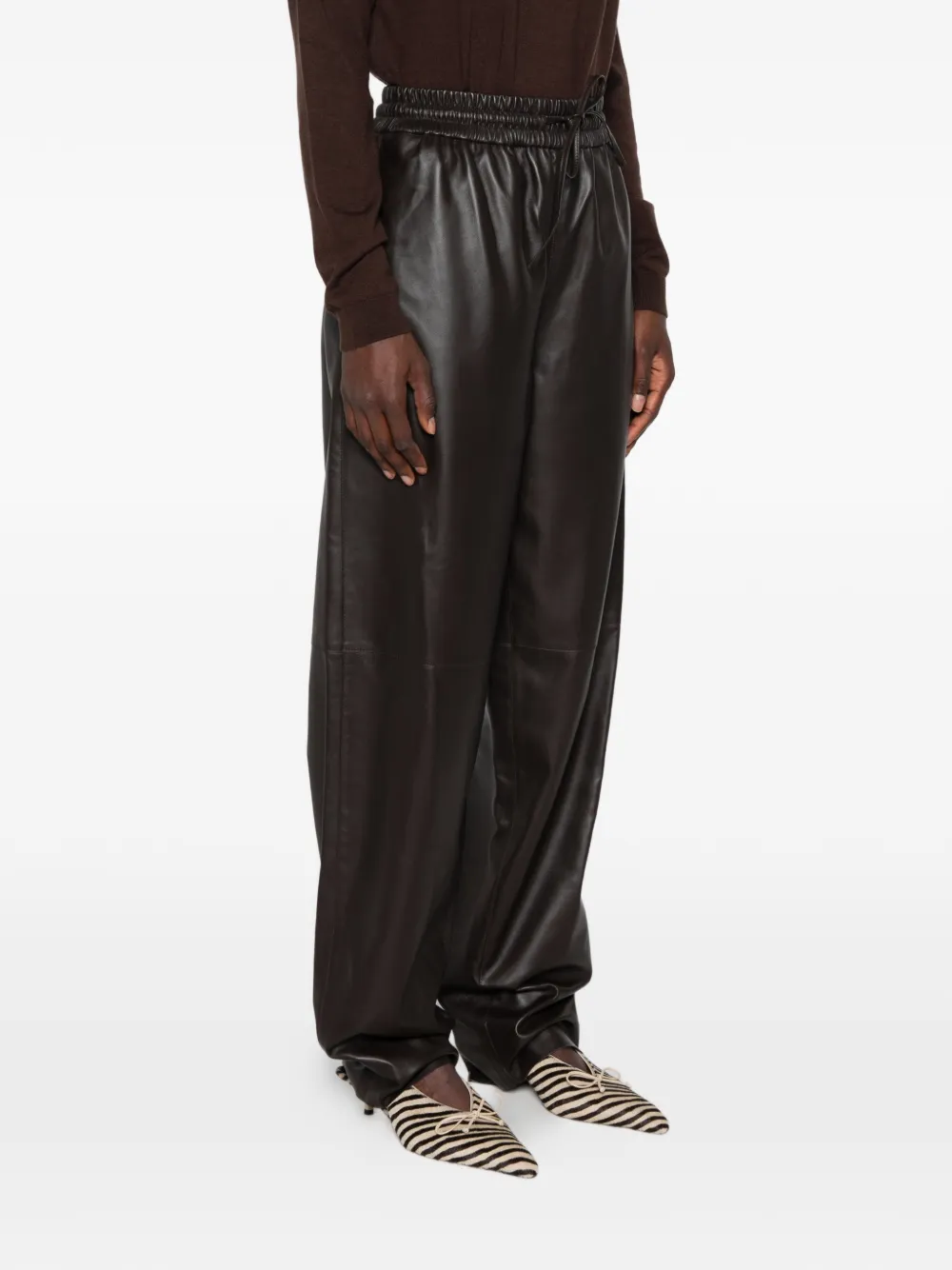 JOSEPH Broek met trekkoordtaille Bruin