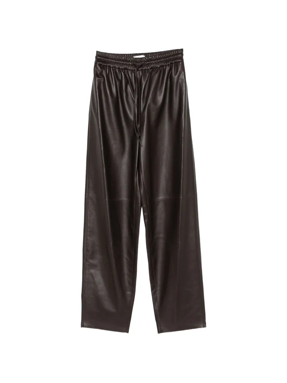 JOSEPH drawstring-waist leather trousers - Marron