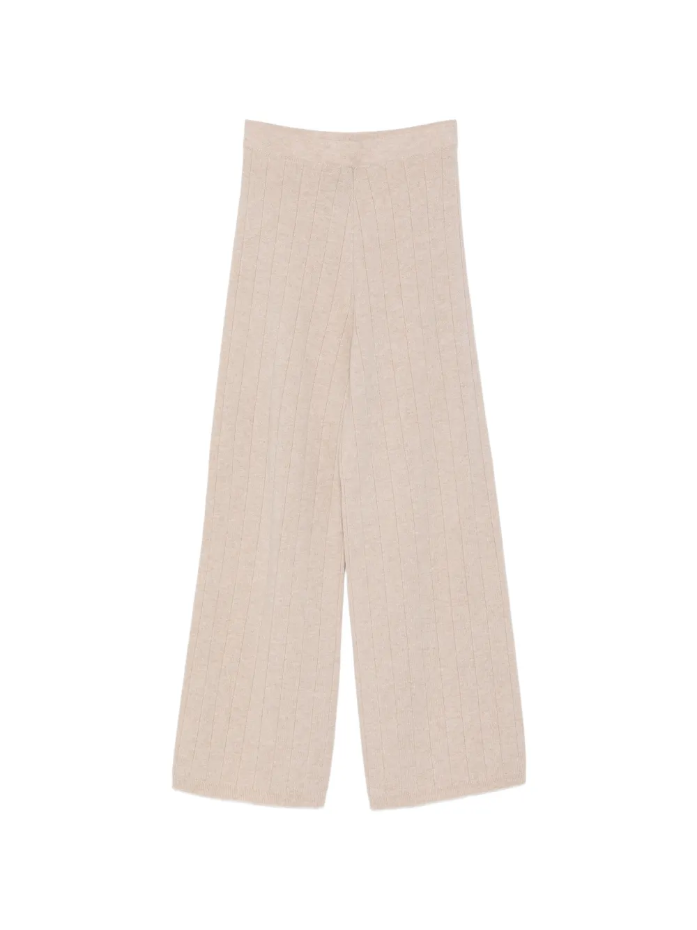 D.Exterior ribbed-knit wide-leg trousers - Tons neutres