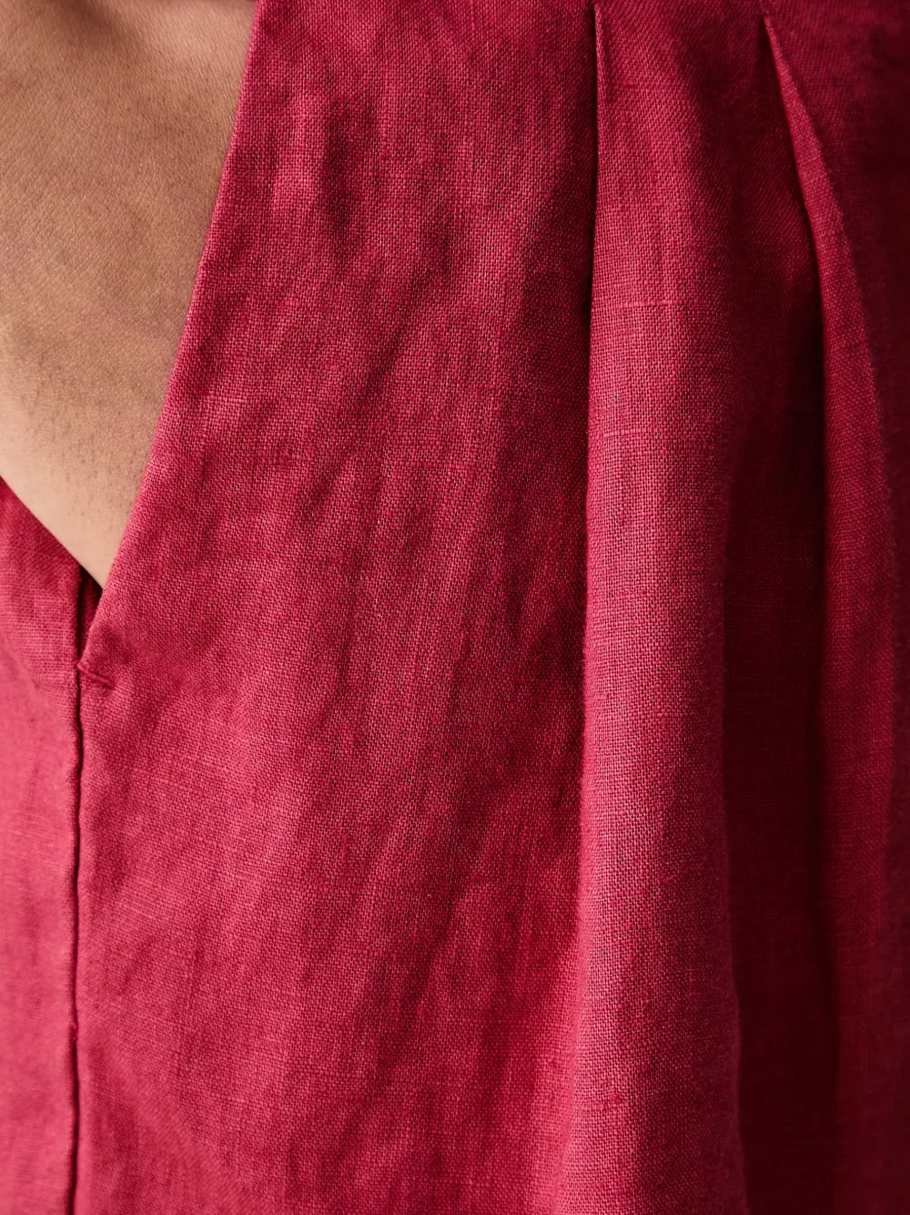Benetton pleated elasticated-waist shorts Rood