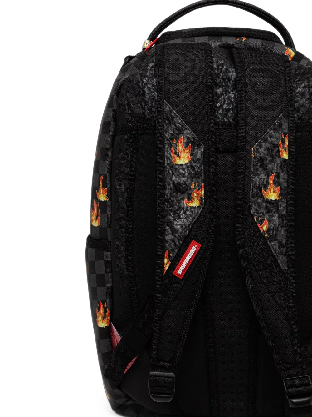Sprayground Check-pattern Graphic-print Backpack In Black