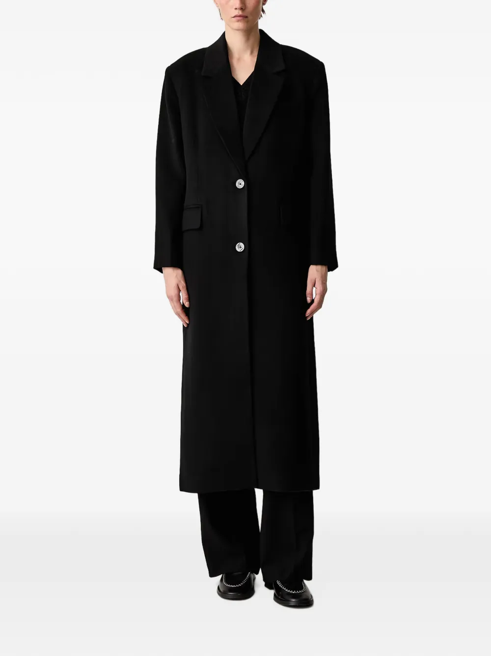 WRSTBHVR Katy V2 notched-lapel button-fastening coat - Nero