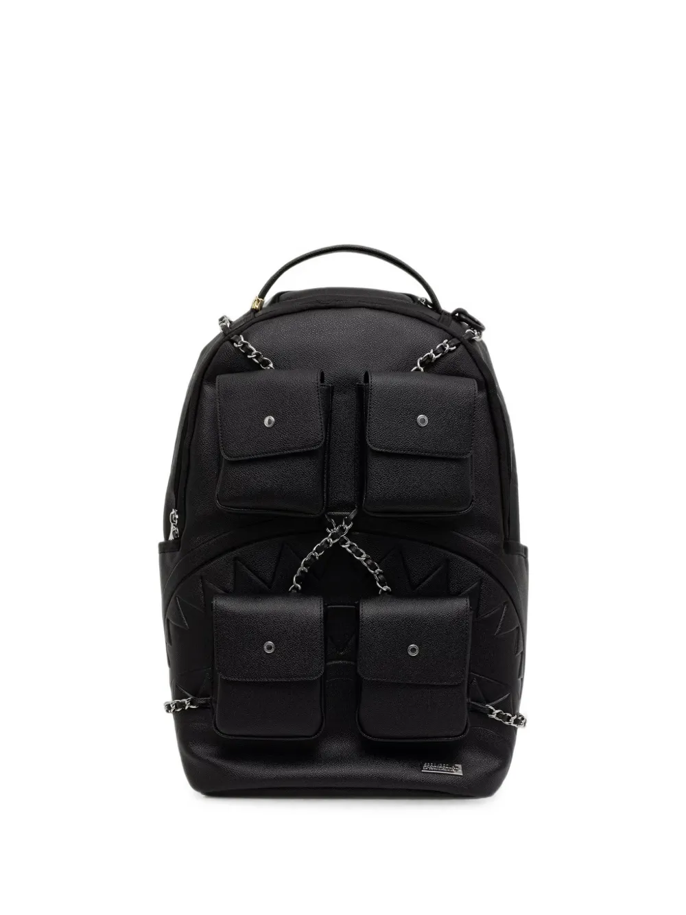 Sprayground Chain-trimmed Backpack In Black
