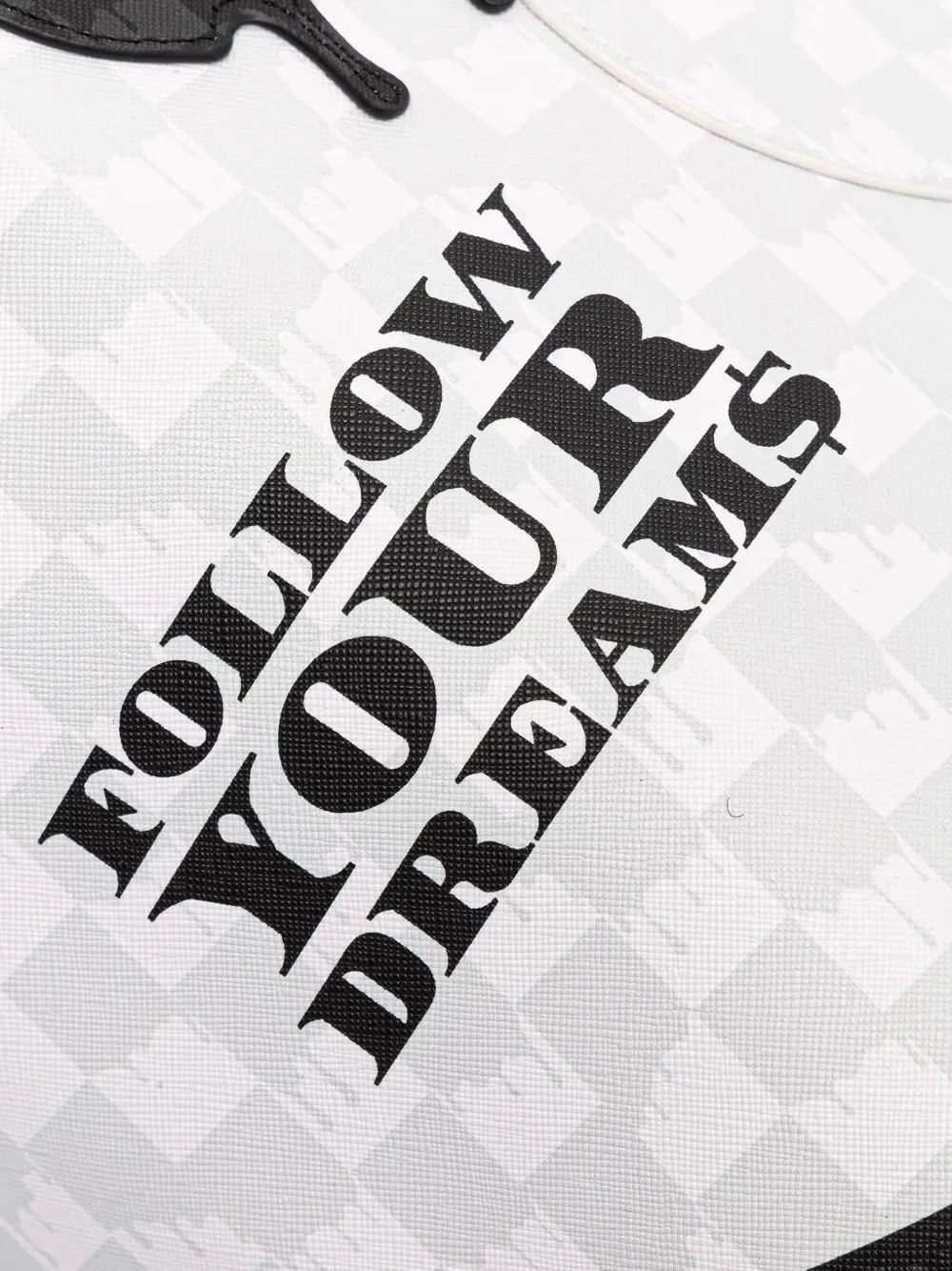 Sprayground Rugzak met panda-patroon en geruite print Wit