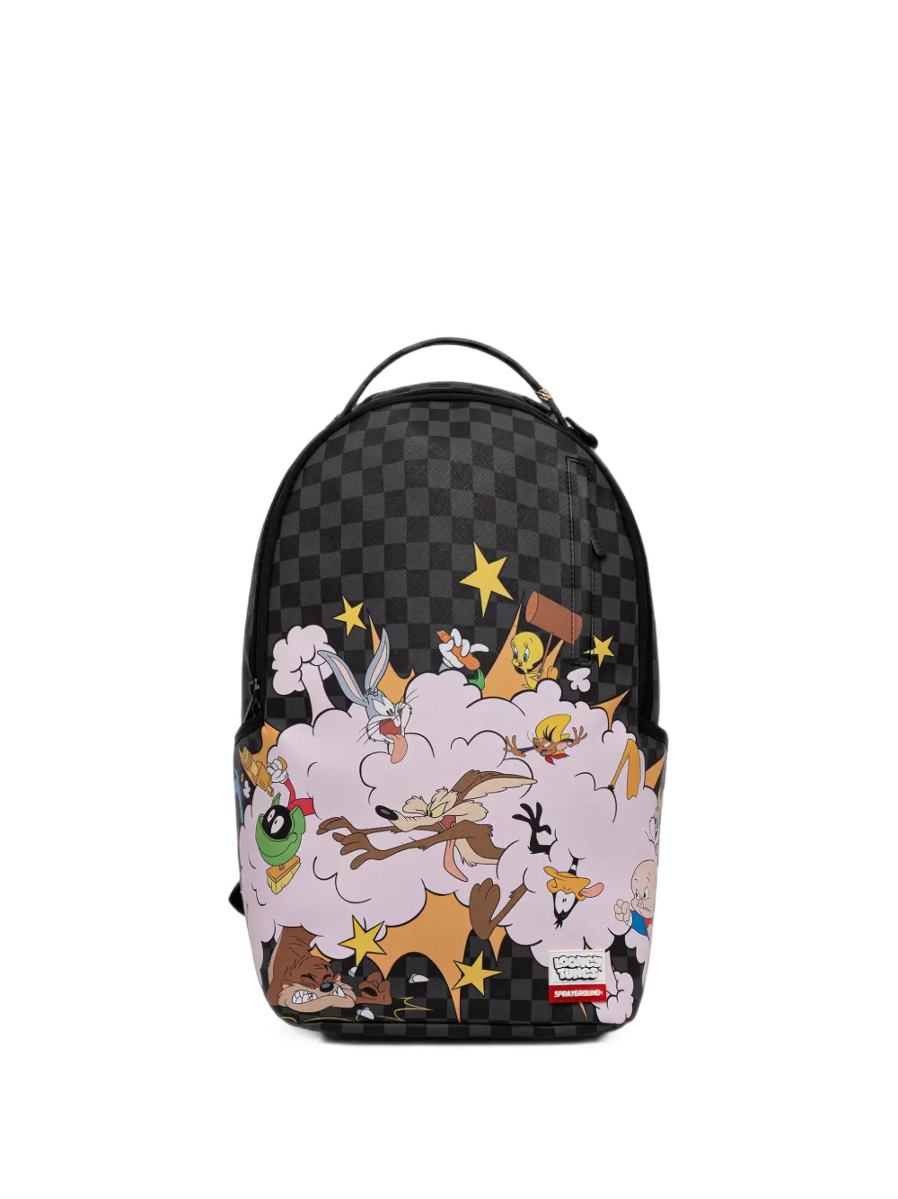Sprayground Looney Tunes Checkerboard-print Backpack In Black