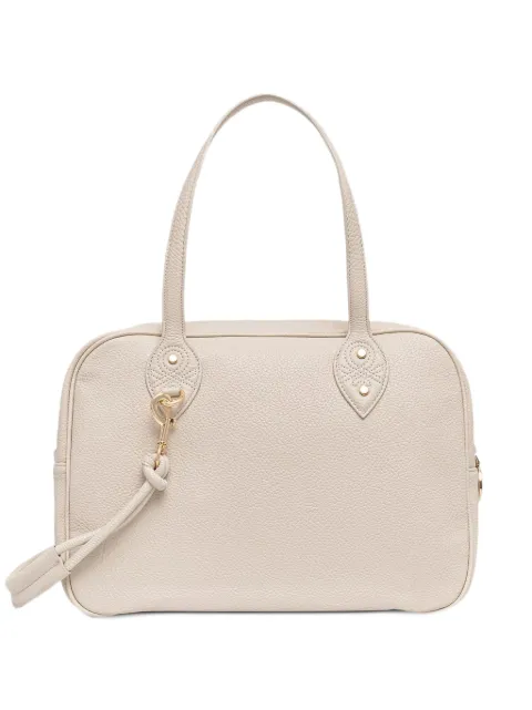 Benetton Bowling grained-effect tote bag
