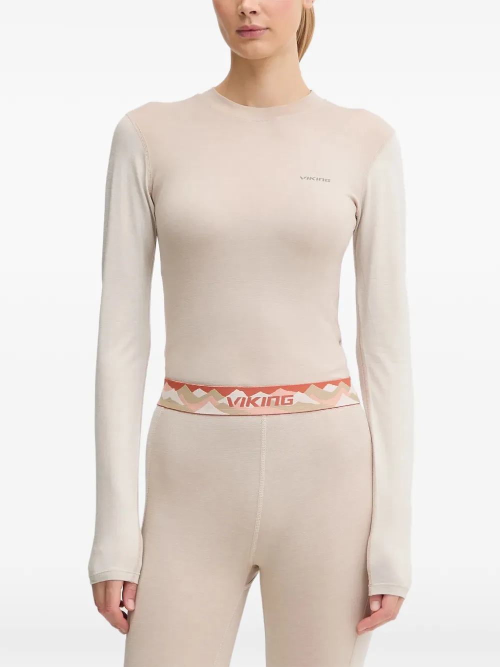 Viking Novena logo-print base layer set - Toni neutri