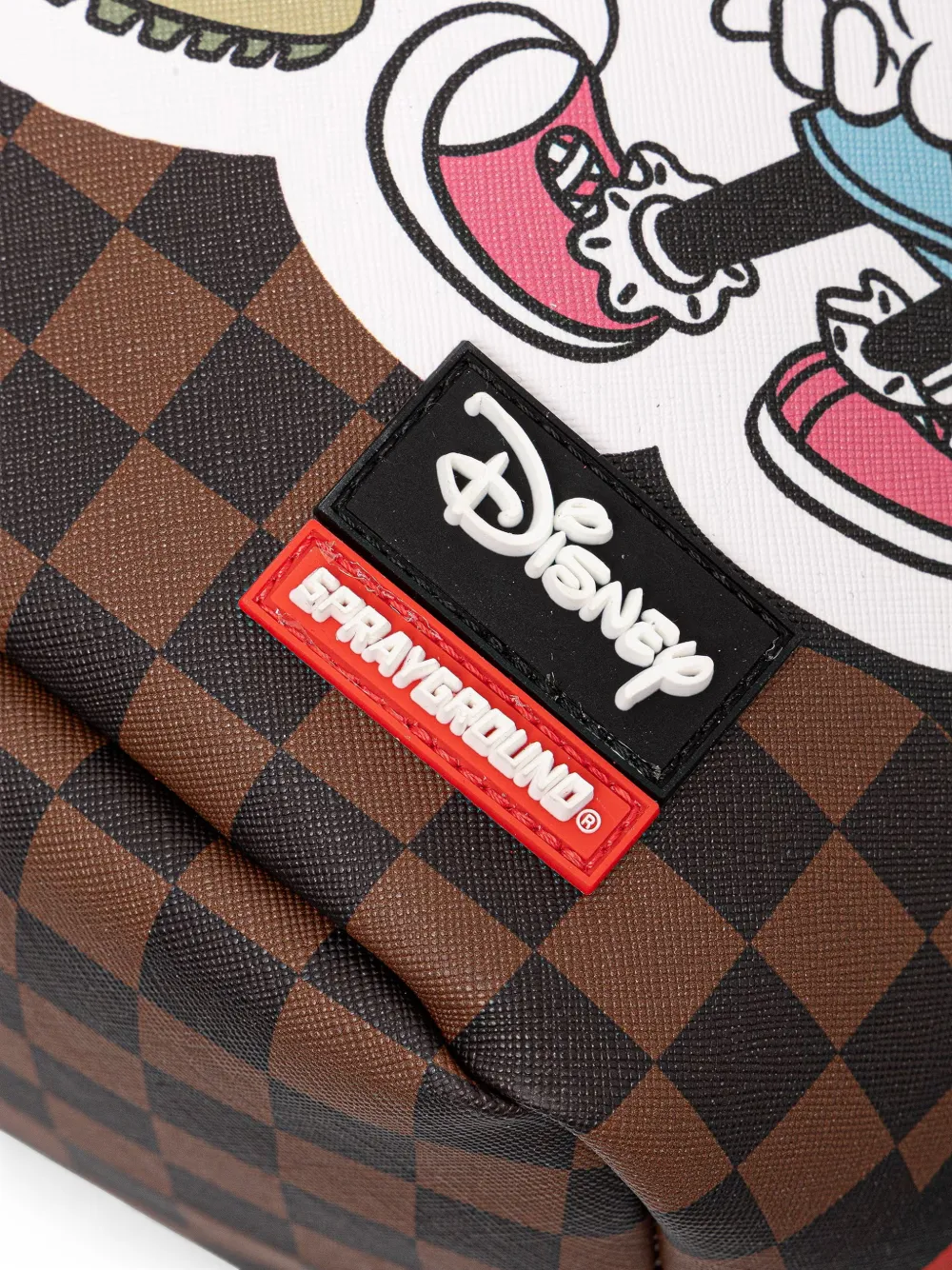 Sprayground Geruite rugzak met Disney-personage-print Bruin