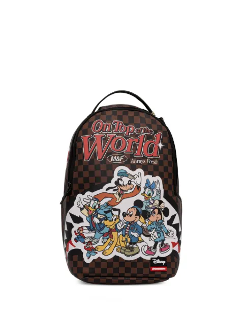 Sprayground Disney-character-print checkered backpack