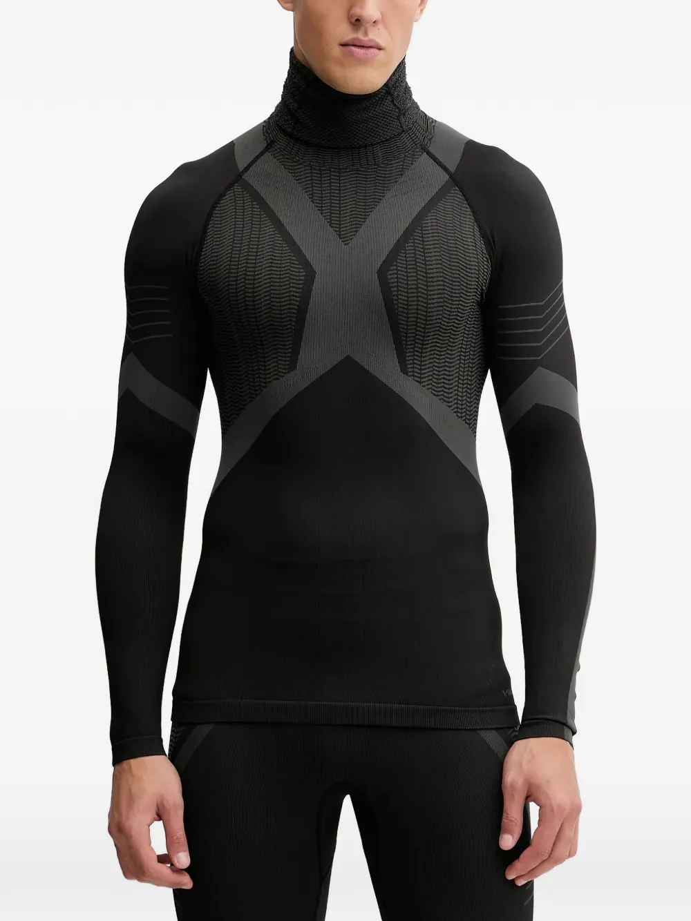 Viking Fusion patterned high-neck top and leggins base layer set