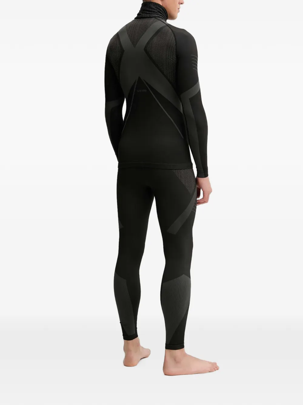 Viking Fusion top en legging met hoge hals en patroon Zwart