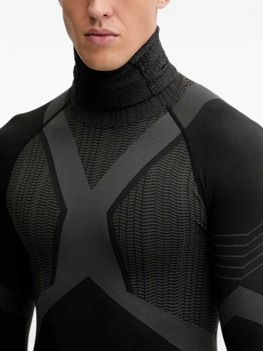 Viking Fusion top en legging met hoge hals en patroon Zwart